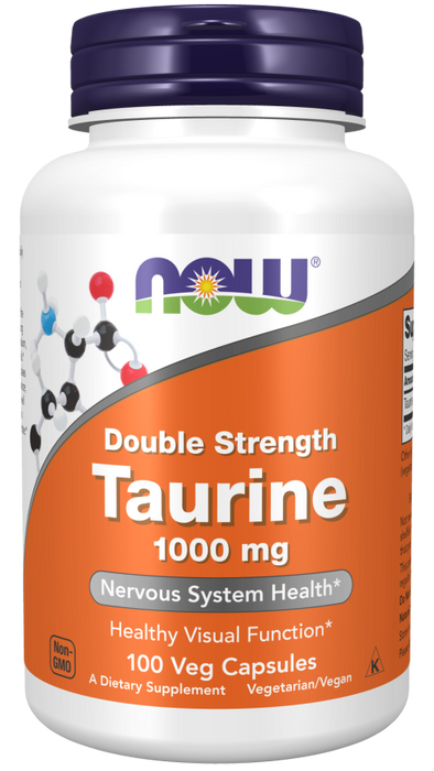 NOW Foods Taurine, 1000mg Double Strength - 250 vcaps - Amino Acids and BCAAs at MySupplementShop by NOW Foods