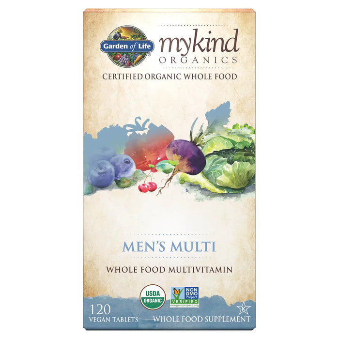 Garden of Life Mykind Organics Men's Multi - 120 vegan tabs