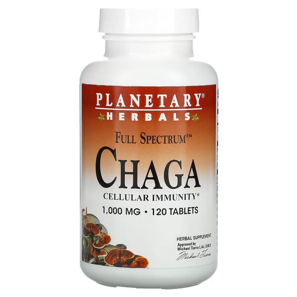 Planetary Herbals Full Spectrum Chaga 1,000mg 60 Tablets - Supplements at MySupplementShop by Planetary Herbals