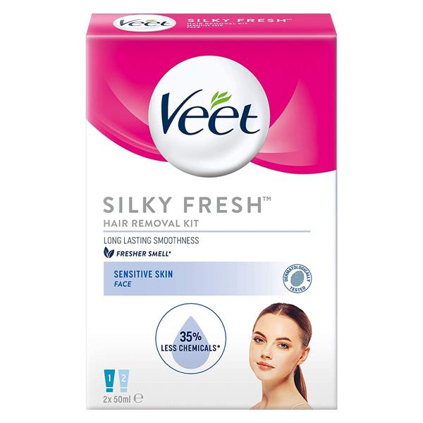 Veet Face Hair Removal Kit For Sensitive Skin 2 x 50ml - Hair Removal at MySupplementShop by Veet