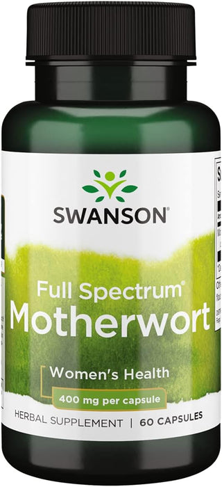 Swanson Full Spectrum Motherwort 400mg 60 Capsules - Health and Wellbeing at MySupplementShop by Swanson