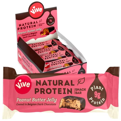 Vive Gluten Free Protein Bars High Protein Snacks Vegan High-Fibre 100% Natural Non-Dairy  12 x 49g