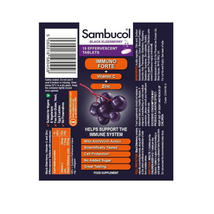 Sambucol Effervescent Tablet x 15 - Immune Support at MySupplementShop by Sambucol