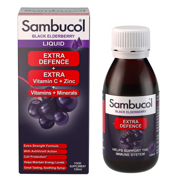 Sambucol Extra Defence Liquid - 120ml - Immune Support at MySupplementShop by Sambucol