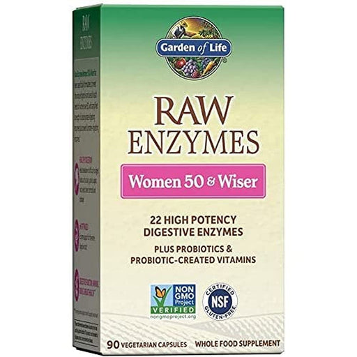Garden of Life Raw Enzymes Women 50 & Wiser - 90 vcaps | High-Quality Vitamins, Minerals & Supplements | MySupplementShop.co.uk
