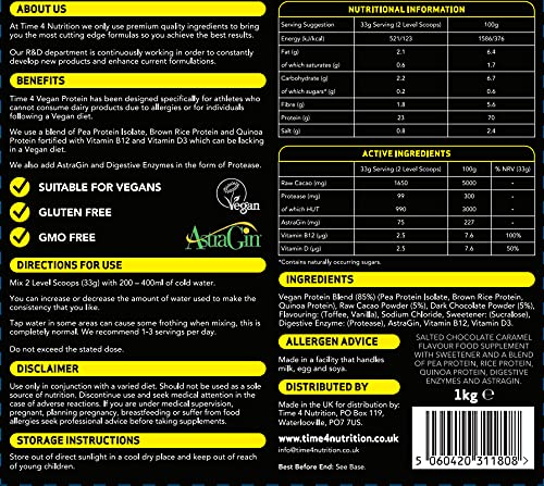 Time 4 Nutrition Time 4 Vegan Protein 1kg Best Value Protein Supplement Powder at MYSUPPLEMENTSHOP.co.uk