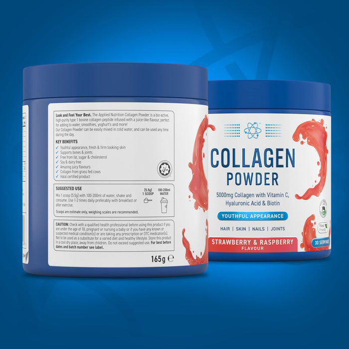 Collagen Powder, Strawberry & Raspberry - 165g