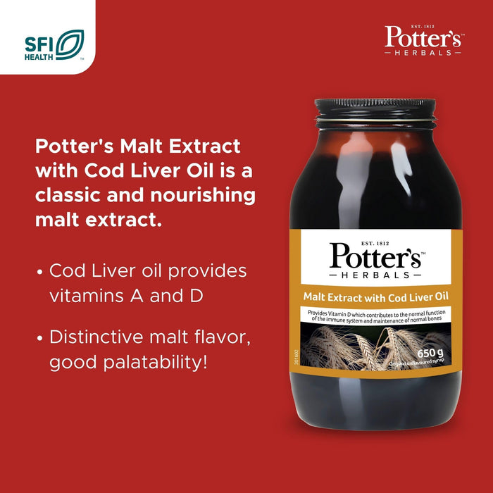 Potter's Malt Extract With Cod Liver Oil - 650ml - Joint Care at MySupplementShop by Potter's Herbals