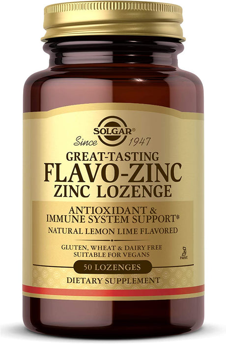 Solgar Flavo-Zinc Lozenges - Pack of 50 - Vitamins & Minerals at MySupplementShop by Solgar