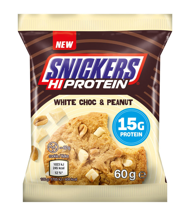 Snickers Protein Cookie 12x60g White Chocolate - Protein Bars at MySupplementShop by Snickers