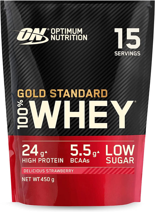 Optimum Nutrition Gold Standard 100% Whey 465g (15 Servings) - Delicious Strawberry - Whey Protein at MySupplementShop by Optimum Nutrition