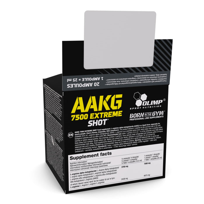 Olimp Nutrition AAKG 7500 Extreme Shot, Cherry - 20 x 25 ml. - Sports Supplements at MySupplementShop by OLIMP SPORT NUTRITION