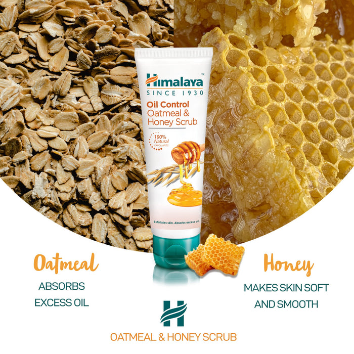 Himalaya Oil Control Oatmeal & Honey Scrub - 75 ml. | High-Quality Sports Supplements | MySupplementShop.co.uk