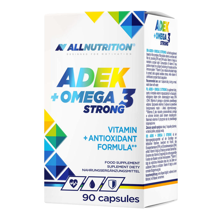 Allnutrition ADEK + Omega 3 Strong - 90 caps | High-Quality Combination Multivitamins & Minerals | MySupplementShop.co.uk