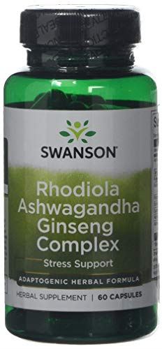 Swanson Rhodiola Ashwagandha Ginseng Complex 60 Caps at MySupplementShop.co.uk
