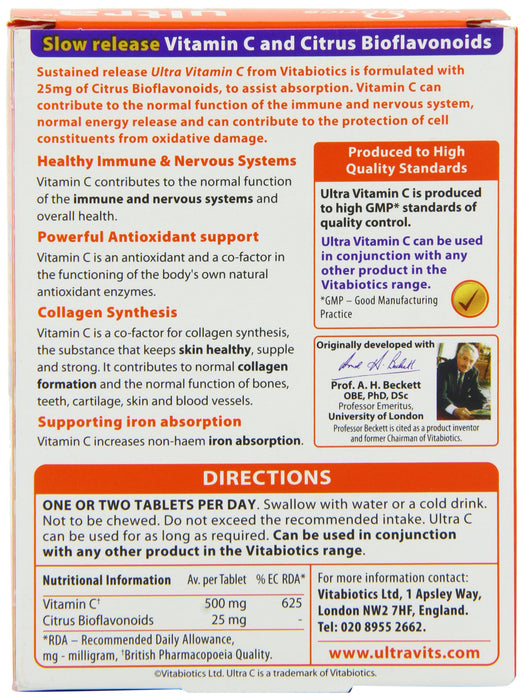 Vitabiotics Ultra Vitamin C 500mg 60 Tablets - Immune Support at MySupplementShop by Vitabiotics