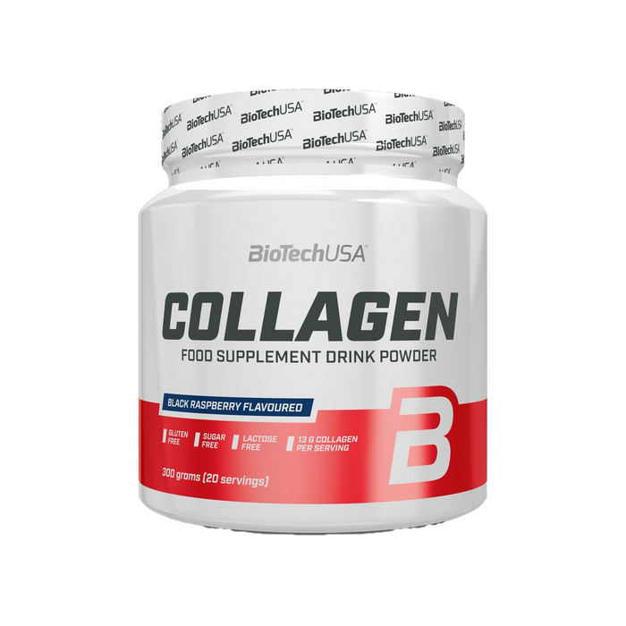BioTechUSA Kollagen, schwarze Himbeere – 300 g