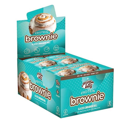 AP Sports PrimeBites Protein Brownies 12x65g (Glazed Cinnamon Roll) - Protein Snacks at MySupplementShop by AP Sports Regimen