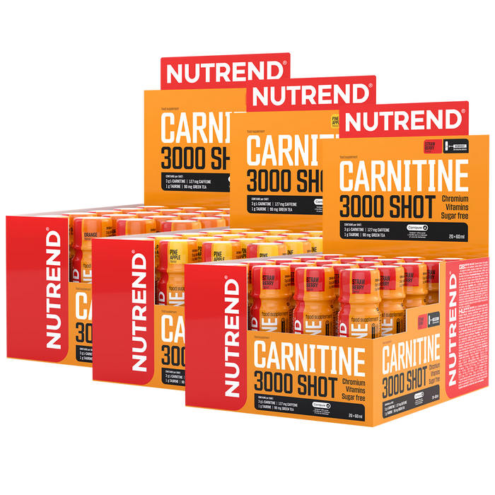 Nutrend Carnitine 3000 Shot  20 x 60ml - Amino Acids and BCAAs at MySupplementShop by Nutrend