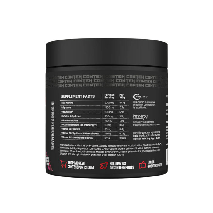 Conteh Sports The Stim Pre-Workout 255g - High-Stimulant Daily Driver for Energy, Focus, and Endurance