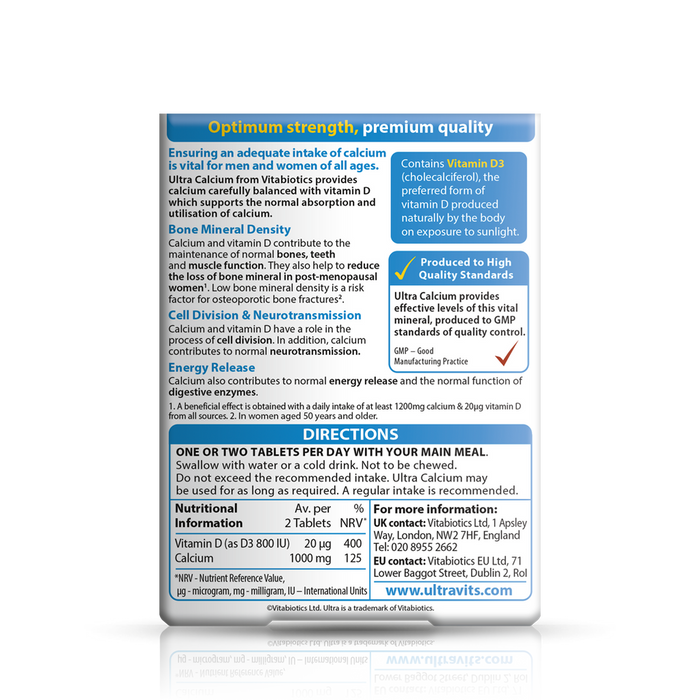 Vitabiotics Ultra Calcium & Vitamin D 30 Tablets