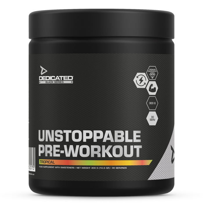 Dedicated Nutrition Unstoppable Pre Workout 300g - Booster d'entraînement légendaire