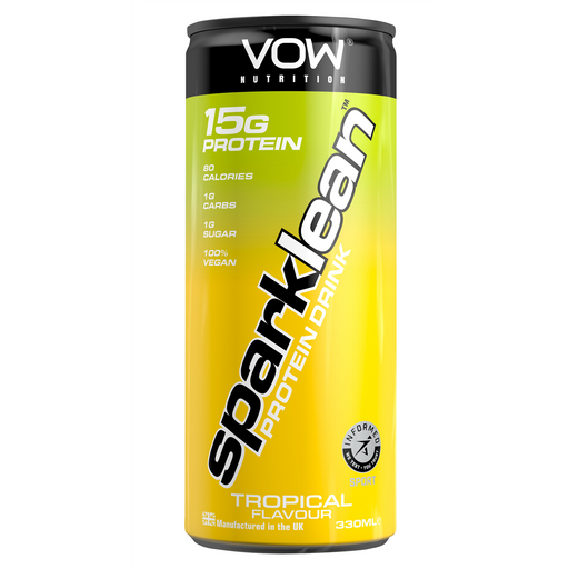 VOW Nutrition Sparklean Protein Drink 12x330ml - Tropical - Sports Nutrition at MySupplementShop by VOW Nutrition