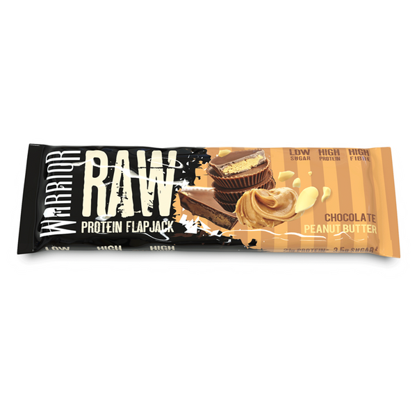 Warrior Raw Protein Flapjack 12x75g Chocolate Peanut Butter | Premium Bars at MySupplementShop.co.uk