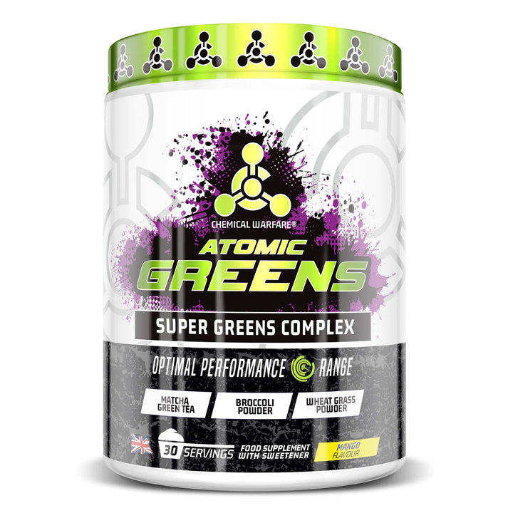 Chemical Warfare Atomic Greens 450g Mango | Top Rated Appetite Suppressants at MySupplementShop.co.uk