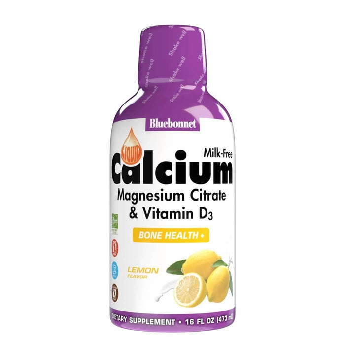 Bluebonnet Liquid Calcium, Magnesium Citrate & Vitamin D3 Lemon 16 Fl Oz - Vitamin D at MySupplementShop by Bluebonnet Nutrition