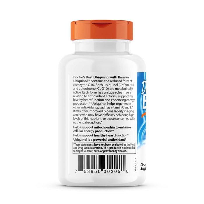Doctor's Best Ubiquinol with Kaneka 100mg 60 Softgels | Premium Supplements at MYSUPPLEMENTSHOP