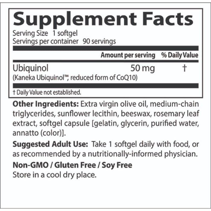 Doctor's Best Ubiquinol with Kaneka 50mg 90 Softgels | Premium Supplements at MYSUPPLEMENTSHOP