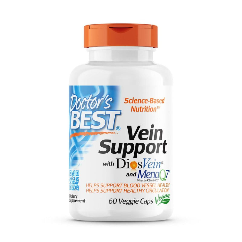 Doctor's Best Vein Support with DiosVein and MenaQ7 60 Veggie Capsules | Premium Supplements at MYSUPPLEMENTSHOP