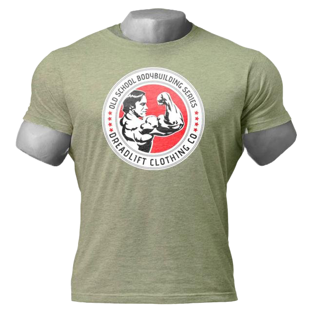 Dreadlift Oldschool Bodybuilding Tee - Military Green