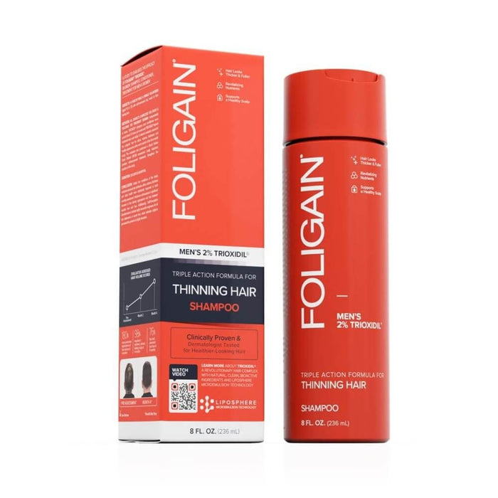 FOLIGAIN Triple Action Shampoo For Thinning Hair For Men with 2% Trioxidil (8 fl oz) 236ml - Hair Care at MySupplementShop by Foligain