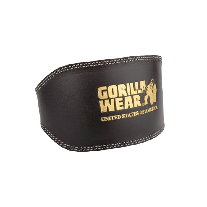 Gorilla Wear Full Leather Padded Belt - Black