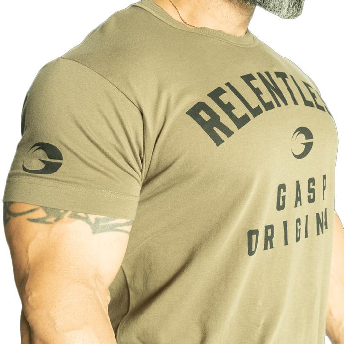 GASP Relentless Skull Tee Washed Green
