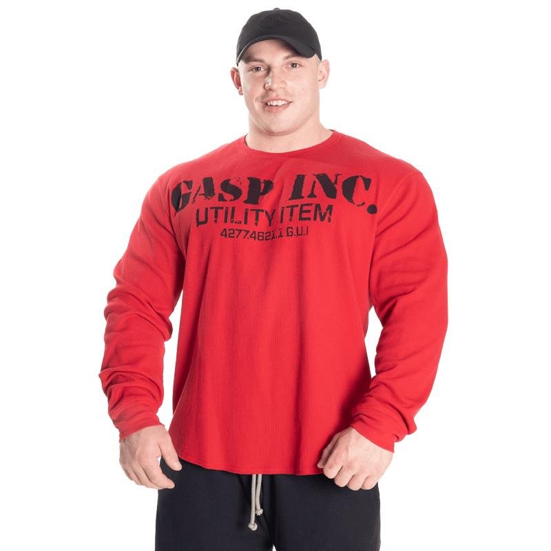 GASP Thermal Gym Sweater - Chilli Red