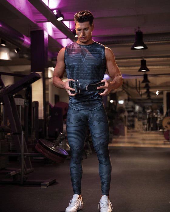 Gavelo Sniper Blue Camo Compression Pants