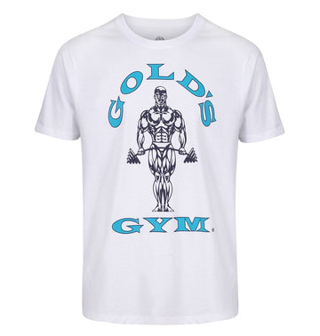 Golds Gym Muscle Joe T-Shirt - White/Blue