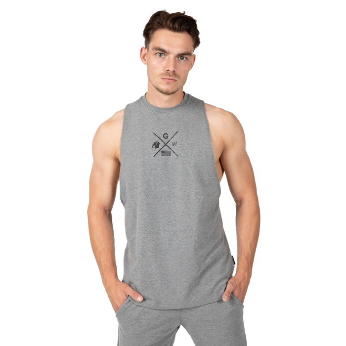 Gorilla Wear Cisco Drop Armhole Tank Top - Grey/Black