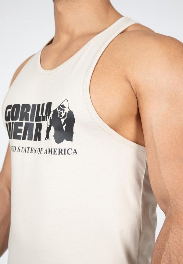 Gorilla Wear Classic Tank Top Beige - XXXL - Tank Top at MySupplementShop by Gorilla Wear