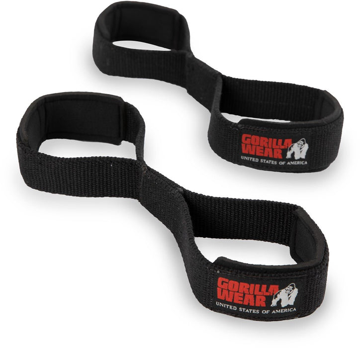 Gorilla Wear Figure 8 Lifting Straps - Black - Lifting Straps at MySupplementShop by Gorilla Wear