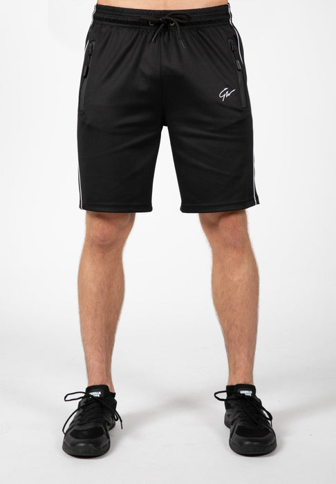 Gorilla Wear Wenden Track Shorts Black/White - Medium - Track Shorts at MySupplementShop by Gorilla Wear