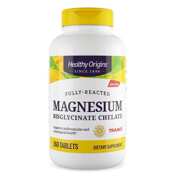 Healthy Origins Magnesium Bisglycinate Chelate 360 Tablets | Premium Supplements at MYSUPPLEMENTSHOP