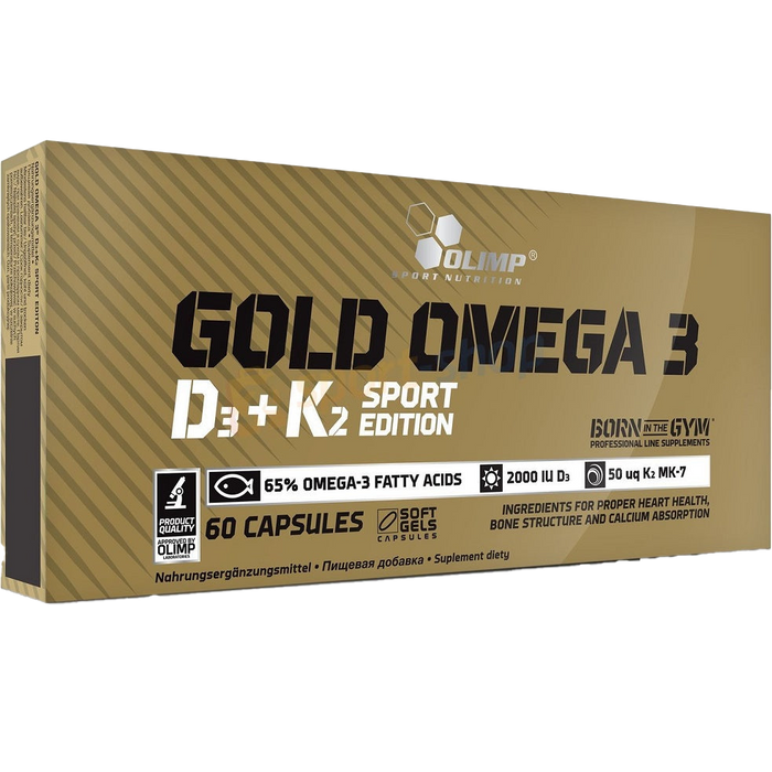 Olimp Nutrition Gold Omega 3 D3 + K2 Sport Edition - 60 caps