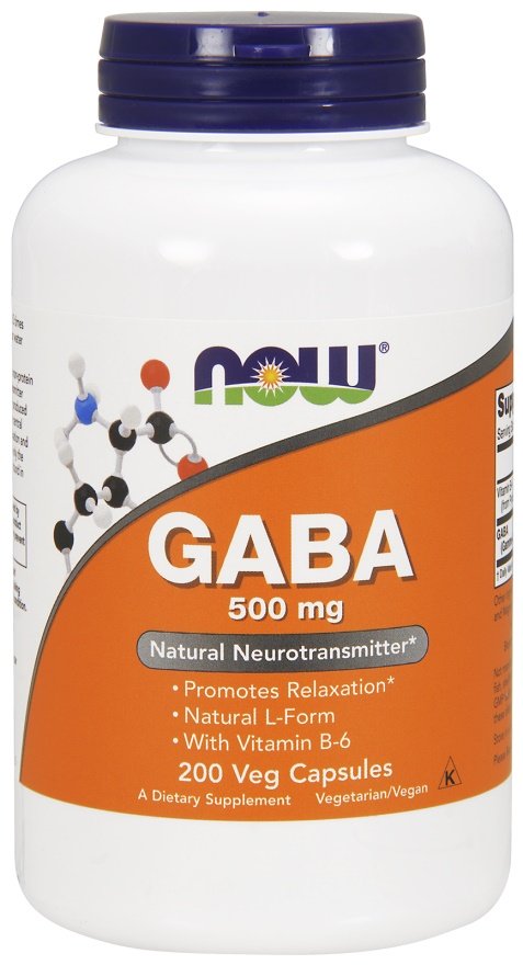 NOW Foods GABA with Vitamin B6 200 vcaps - 500mg - Sports Nutrition at MySupplementShop by NOW Foods