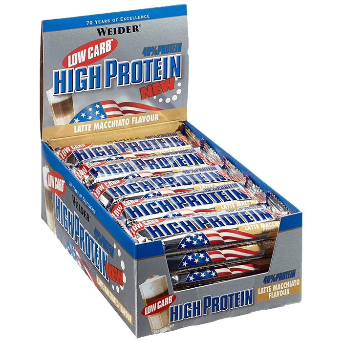 Weider 40% Low Carb High Protein Bar, Peanut Caramel - 24 bars (50 grams)