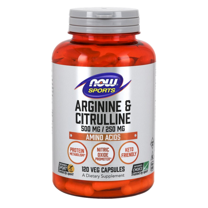 NOW Foods Arginine & Citrulline - 120 vcaps