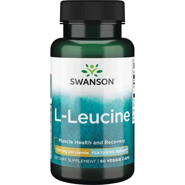 Swanson AjiPure L-Leucine, 500mg - 60 vcaps